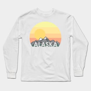 Alaska Cruise With Mountains and Sunset Long Sleeve T-Shirt